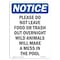 Signmission OSHA Notice Sign, 24" Height, Rigid Plastic, Please Do Not Leave Food Or Trash Sign, Portrait OS-NS-P-1824-V-17398 - alternate 1